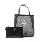 Prada Lada Tote Rete Paillettes Black Patent Leather Minitote