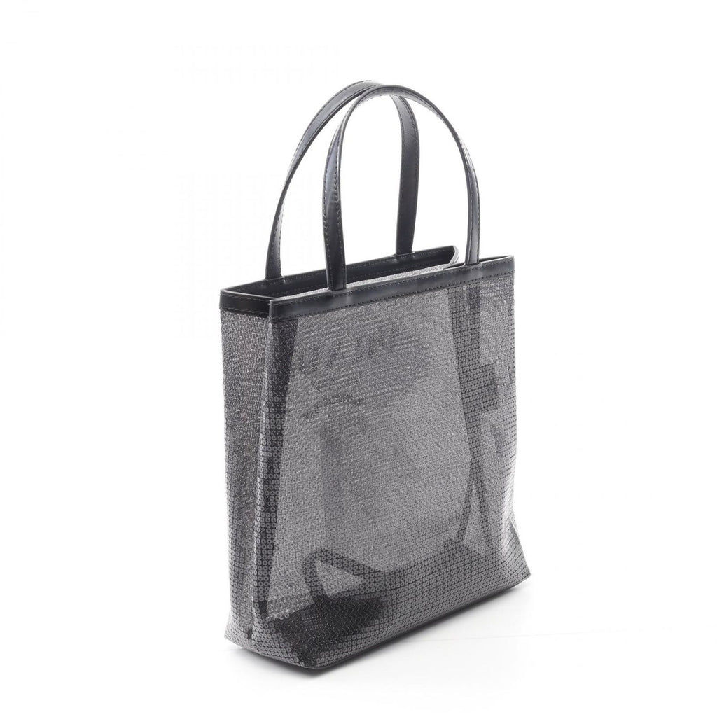 Prada Lada Tote Rete Paillettes Black Patent Leather Minitote — view 2