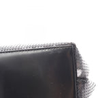Prada Lada Tote Rete Paillettes Black Patent Leather Minitote — view 6