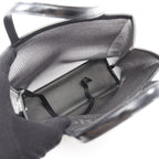 Prada Lada Tote Rete Paillettes Black Patent Leather Minitote — view 3
