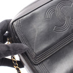 Chanel Shoulder Bag CC Logo Black Lambskin CC Che — view 9