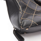 Chanel Handbag Wild Stitch Black Leather — view 9