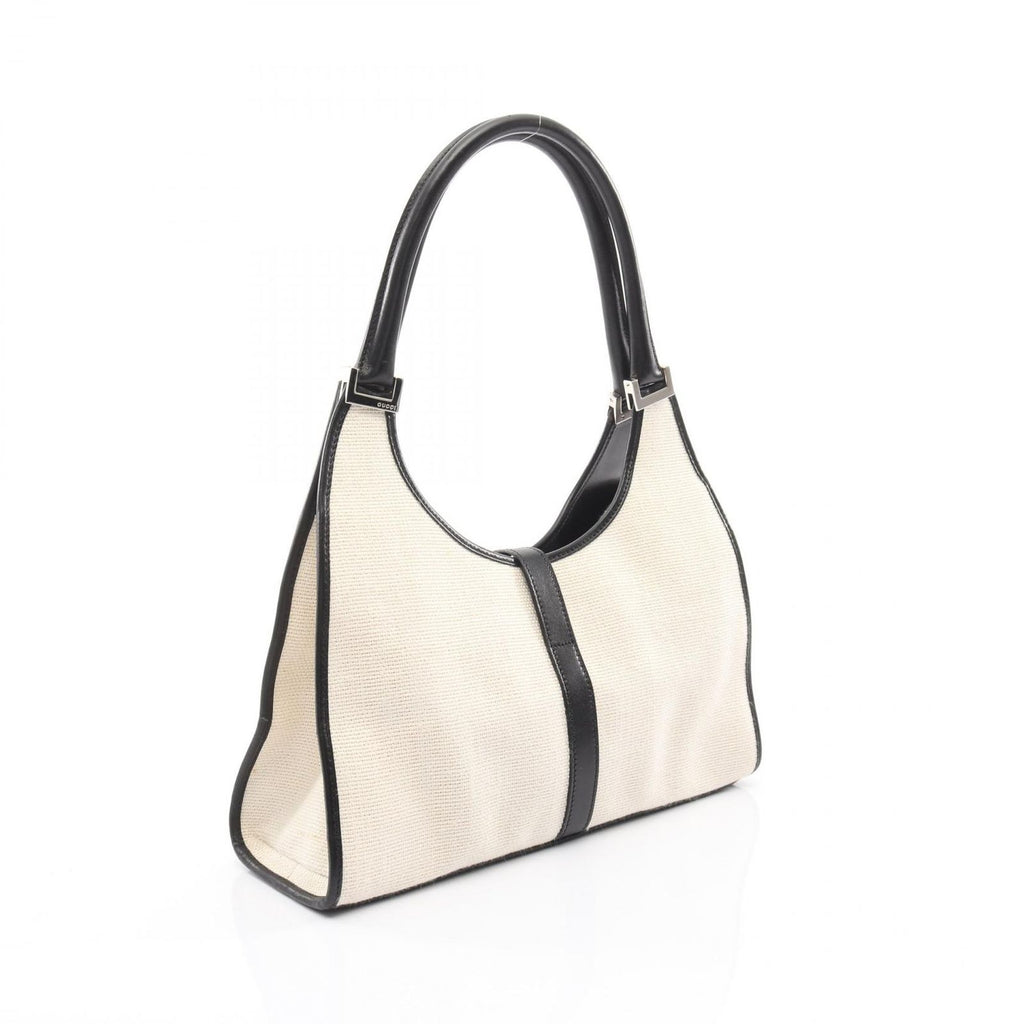 Gucci Shoulder Bag Jackie 002 Black Canvas Leather — view 2
