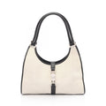 Gucci Shoulder Bag Jackie 002 Black Canvas Leather