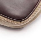 Prada Lada Handbag Beige Brown Canvas Leather delogo Briefcase — view 8