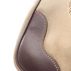 Prada Lada Handbag Beige Brown Canvas Leather delogo Briefcase — view 7