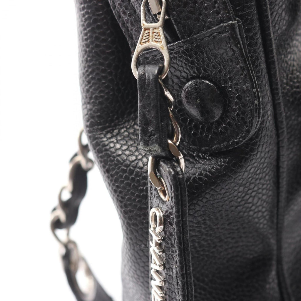 Chanel Shoulder Bag lecoco Mark Black Leather lekoko Sleda Tote — view 9
