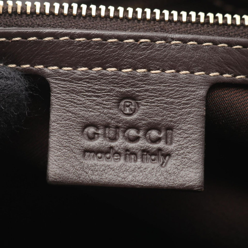 Gucci Tote GG Brown Da Ninebrown Canvas Leather — view 4