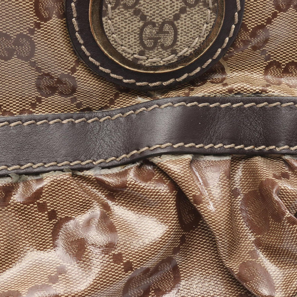 Gucci Tote GG Brown Da Ninebrown Canvas Leather — view 5