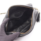 Chanel Shoulder Bag CC Logo Da Black Lambskin Da CC Che — view 3