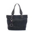 Gucci Tote Guccissima Black Canvas Horsebit