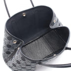 Hermes Tote Garden Party TPM Black Leather Canvas — view 3