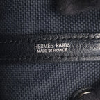 Hermes Tote Garden Party TPM Black Leather Canvas — view 4