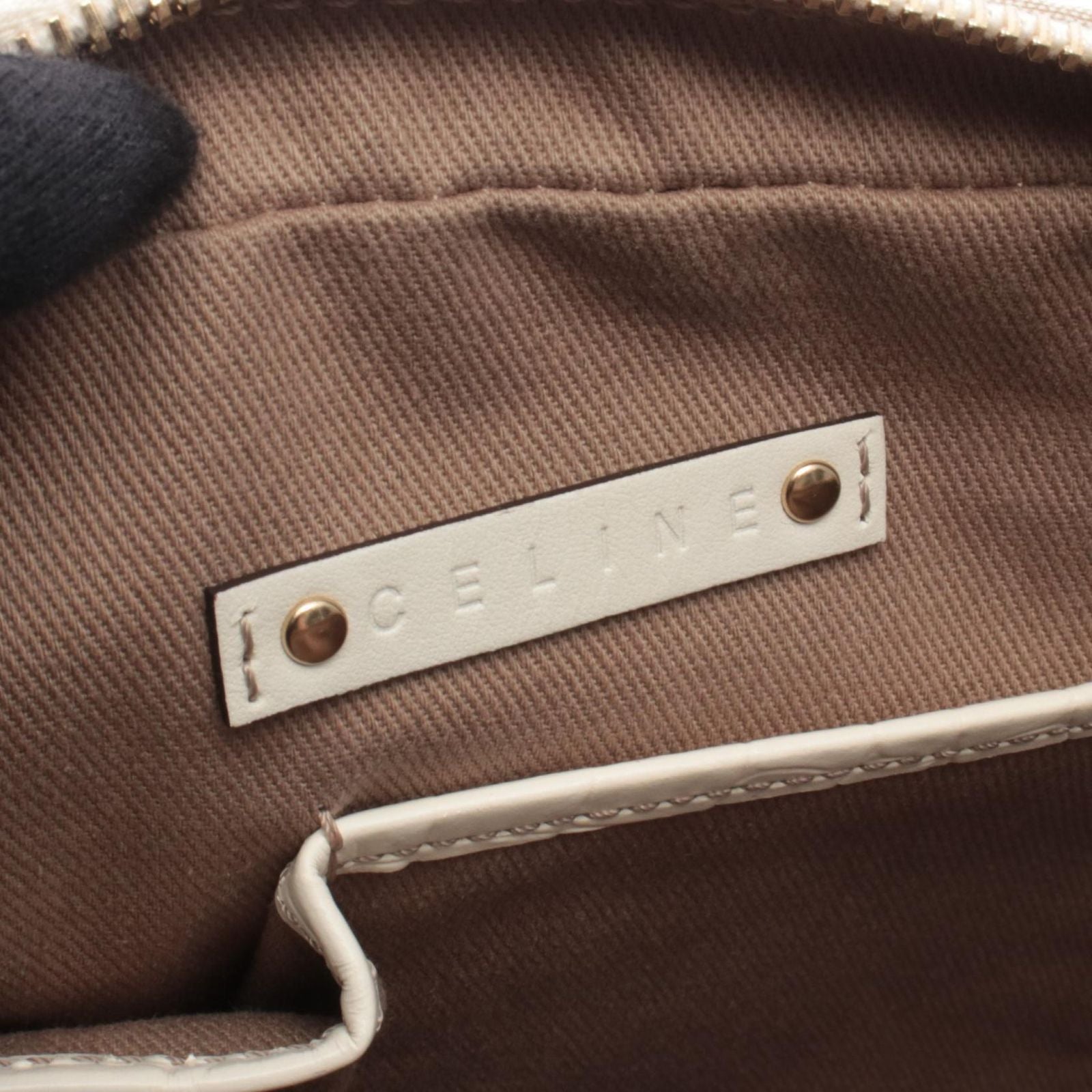 Celine Seri Shoulder Bag Canvas Leather Triomphe — view 4