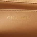 Chanel Shoulder Bag Quilted Beige Black Lambskin — view 4