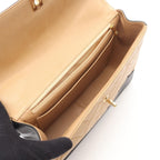 Chanel Shoulder Bag Quilted Beige Black Lambskin — view 3