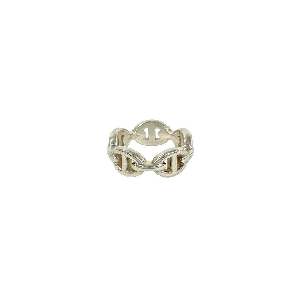 Hermes Box Enchainee Ring 925 Sterling Silver No 7 — view 6