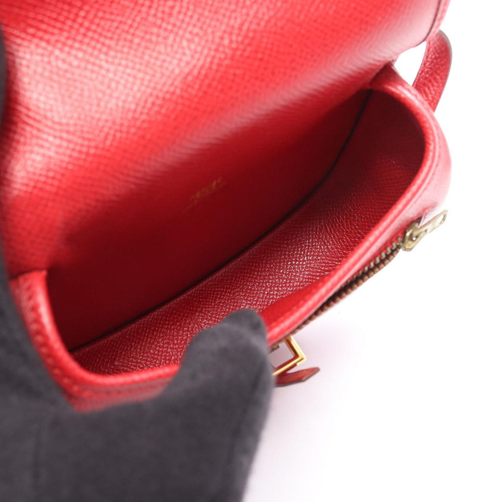 Hermes Shoulder Bag Baledele Mini Rouge Vif Leather — view 3