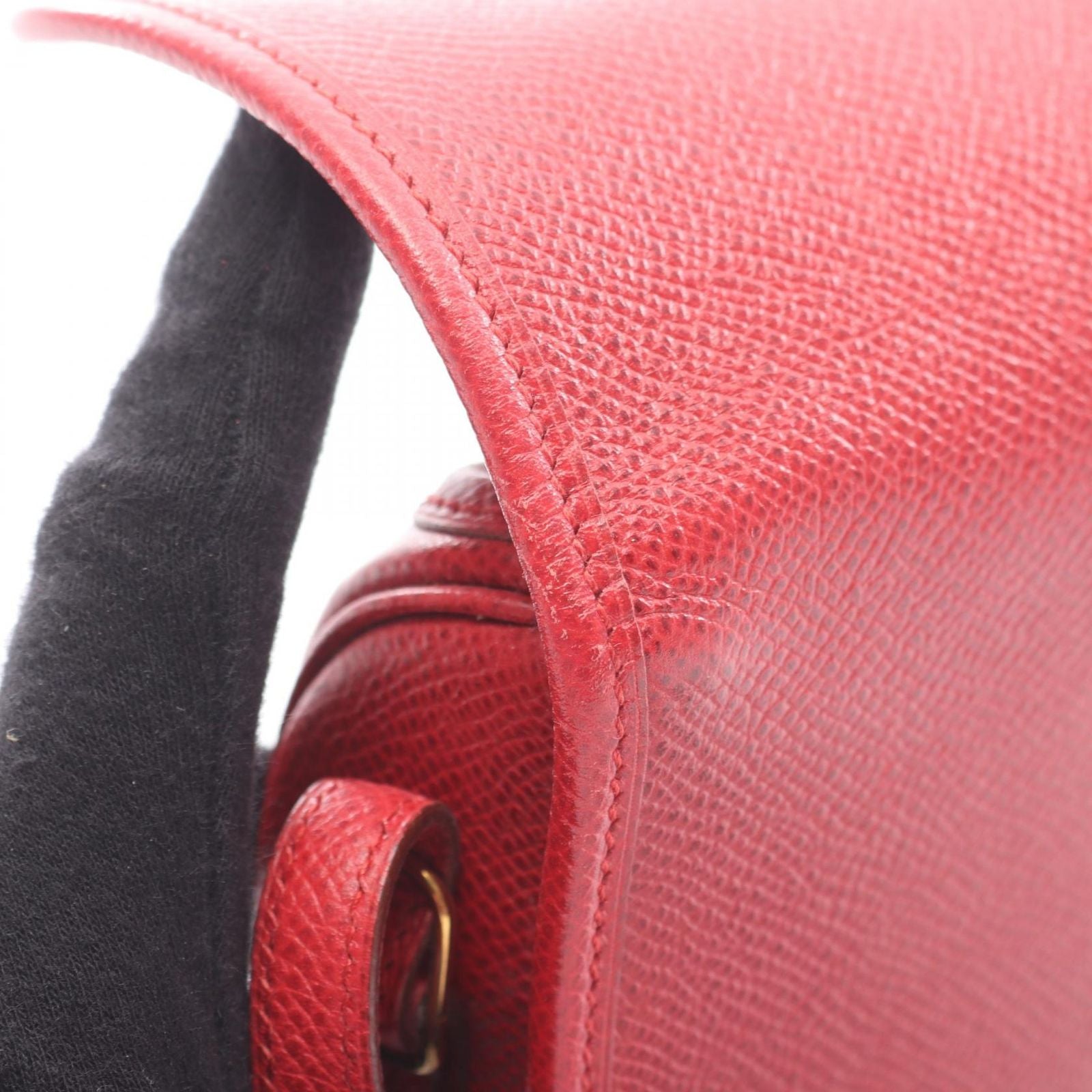 Hermes Shoulder Bag Baledele Mini Rouge Vif Leather — view 5