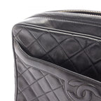 Chanel Shoulder Bag Quilted Black Lambskin Che — view 8