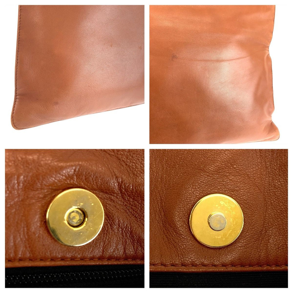 Loewe Anagram Brown Camel Gold Leather Tote — view 6