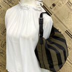Fendi Pecan Pattern Bag Nylon Brown — view 3