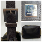 Fendi Pecan Pattern Bag Nylon Brown — view 4