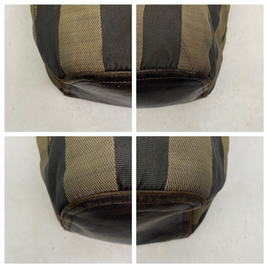 Fendi Pecan Pattern Bag Nylon Brown — view 6
