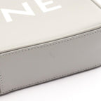 Celine Seri Shoulder Bag Midi Gray Leather Logo — view 7