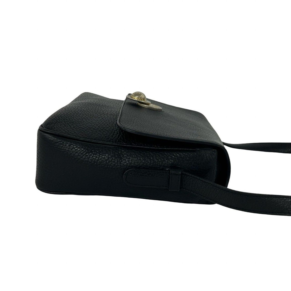Celine Vintage Star Ball Leather Shoulder Bag Pochette Crossbody Black — view 6