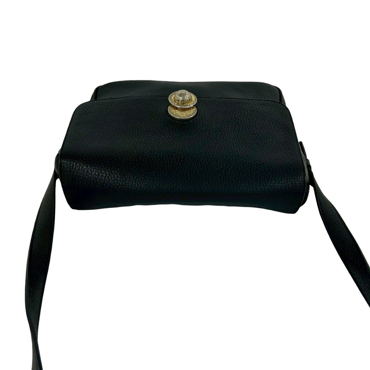 Celine Vintage Star Ball Leather Shoulder Bag Pochette Crossbody Black — view 4