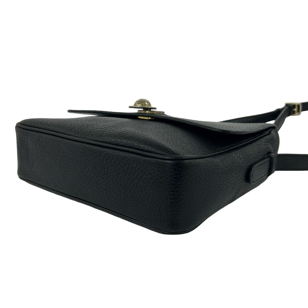 Celine Vintage Star Ball Leather Shoulder Bag Pochette Crossbody Black — view 8