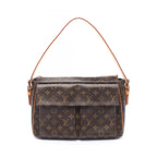 Louis Vuitton Shoulder Bag GM Canvas Leather