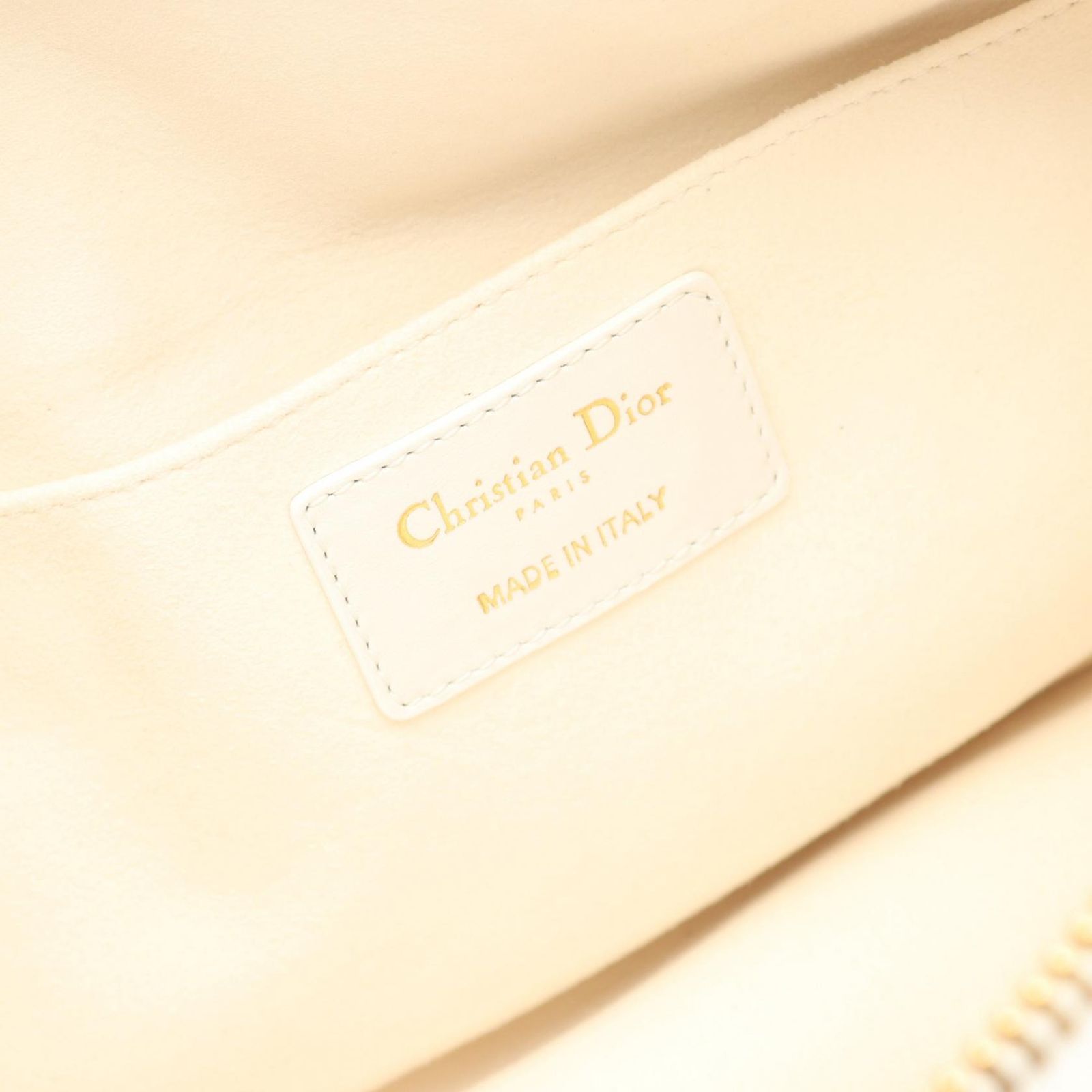 Dior Dio Handbag Vibe Midi Bo Cannage White Leather — view 4