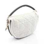 Dior Dio Handbag Vibe Midi Bo Cannage White Leather — view 2