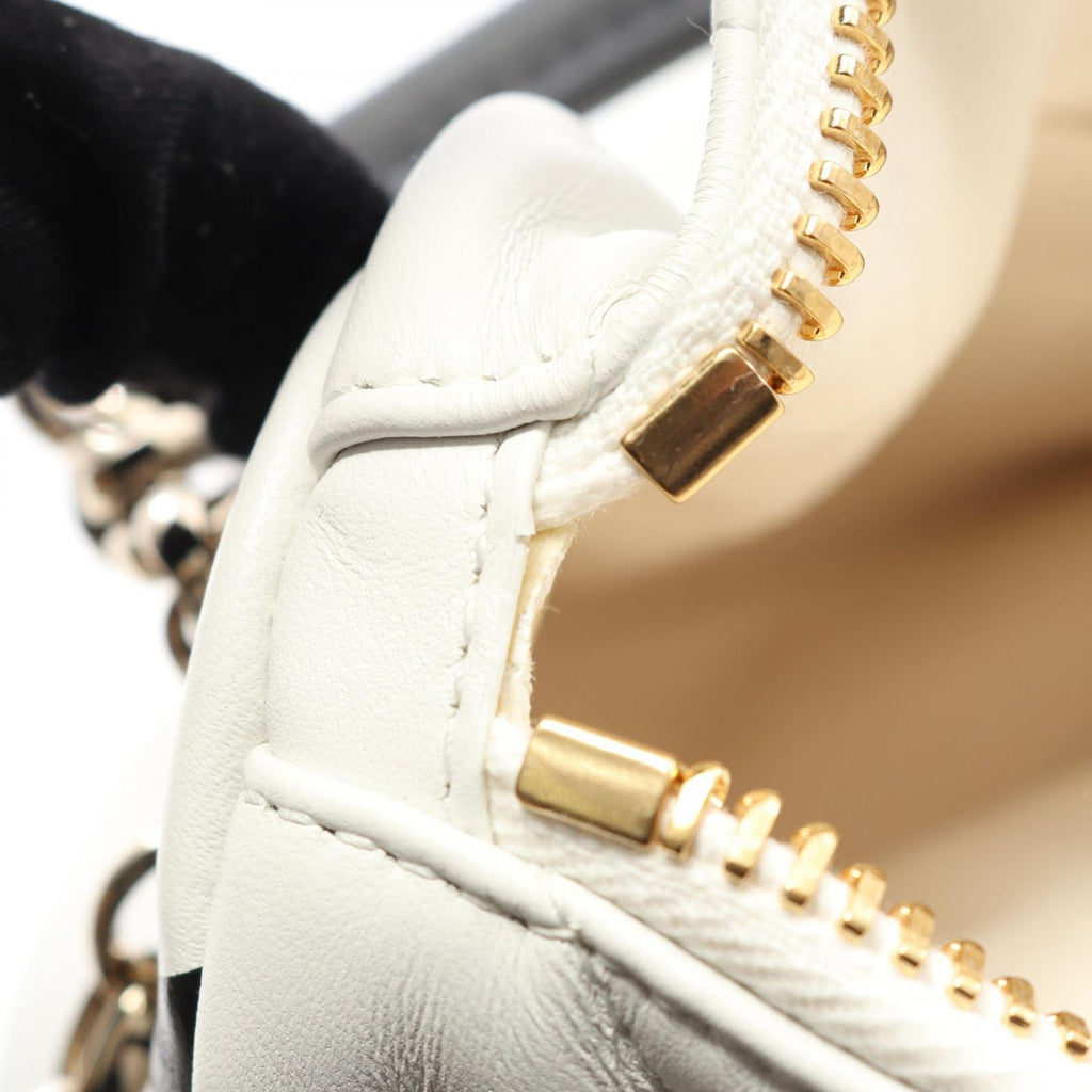 Dior Dio Handbag Vibe Midi Bo Cannage White Leather — view 7