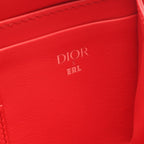 Dior Dio Shoulder Bag Erl Red Nylon Leather Erl Jipouch Quilted — view 4