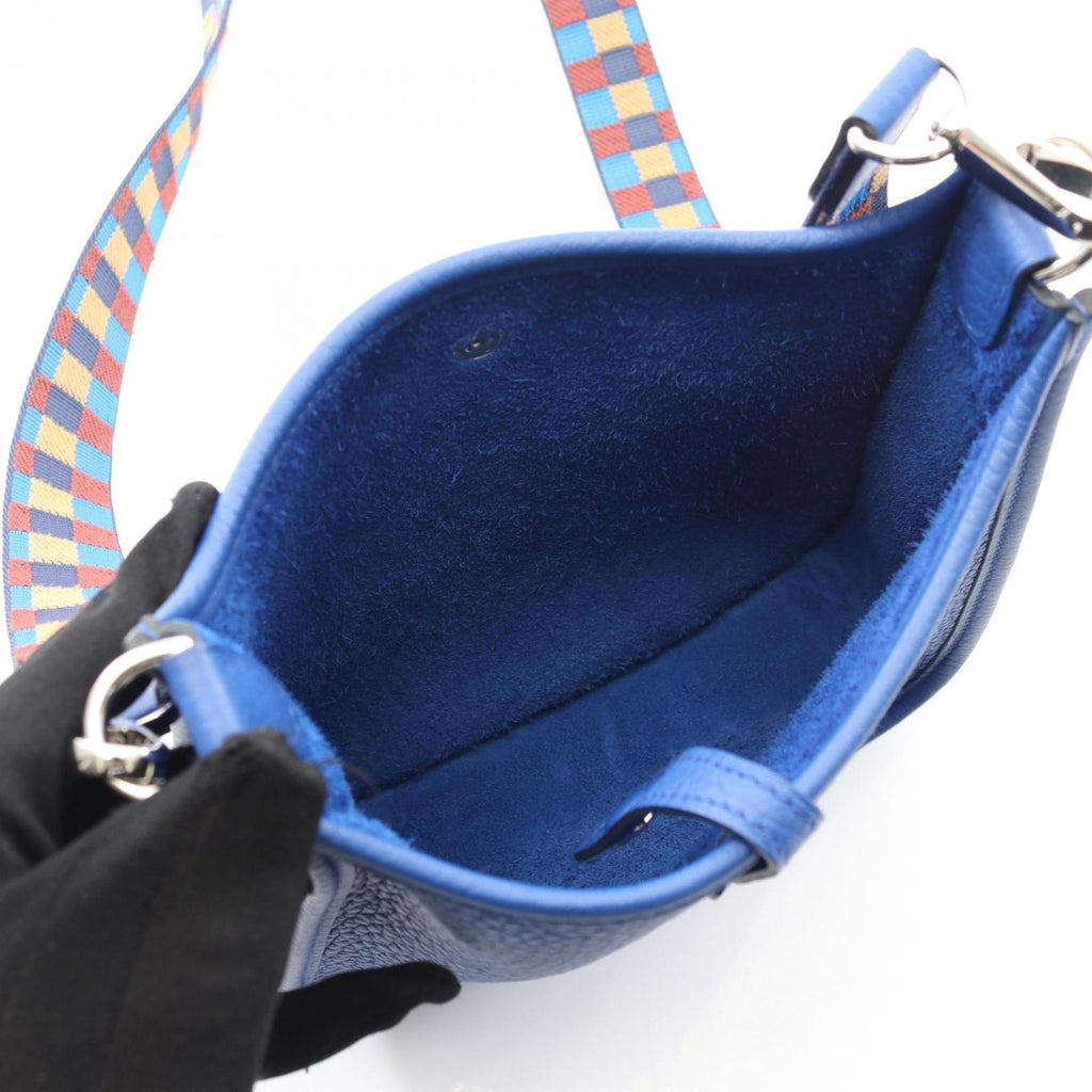 Hermes Shoulder Bag TPM Amazon Blue Ble Leather TPM — view 3