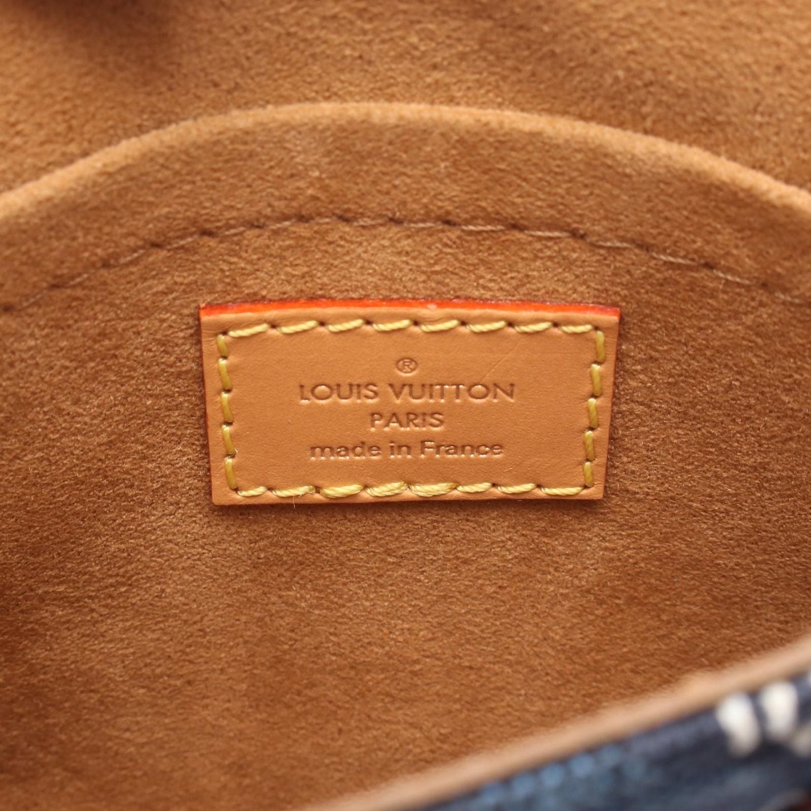 Louis Vuitton Handbag Sac Plat Since Navy Canvas Leather — view 4