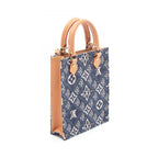 Louis Vuitton Handbag Sac Plat Since Navy Canvas Leather — view 2