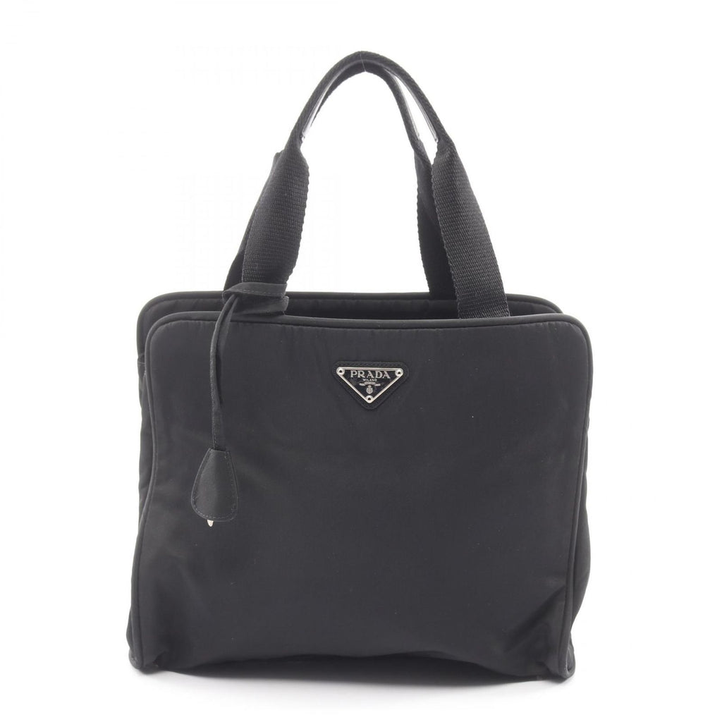 Prada Handbag Black Nylon Triangle Logo