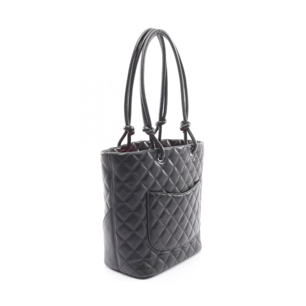 Chanel Tote Cambon Line Black Enamel Leather Patent — view 2