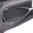 Chanel Bifold Wallet Quilted Black Caviar Leather Zip — view 4