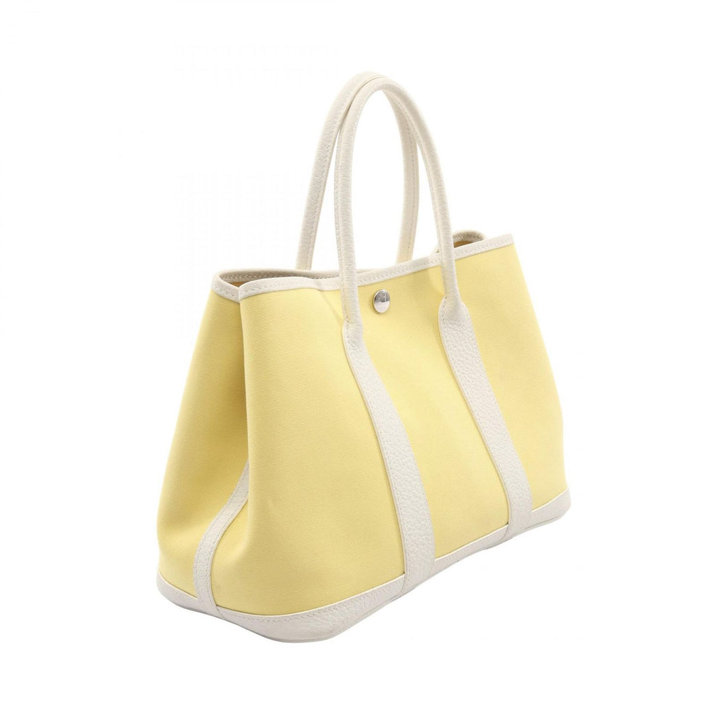 Hermes Tote Garden Party TPM Souffle White Canvas — view 2