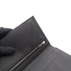 Hermes Bifold Wallet Bearn Souffle Black Leather — view 7