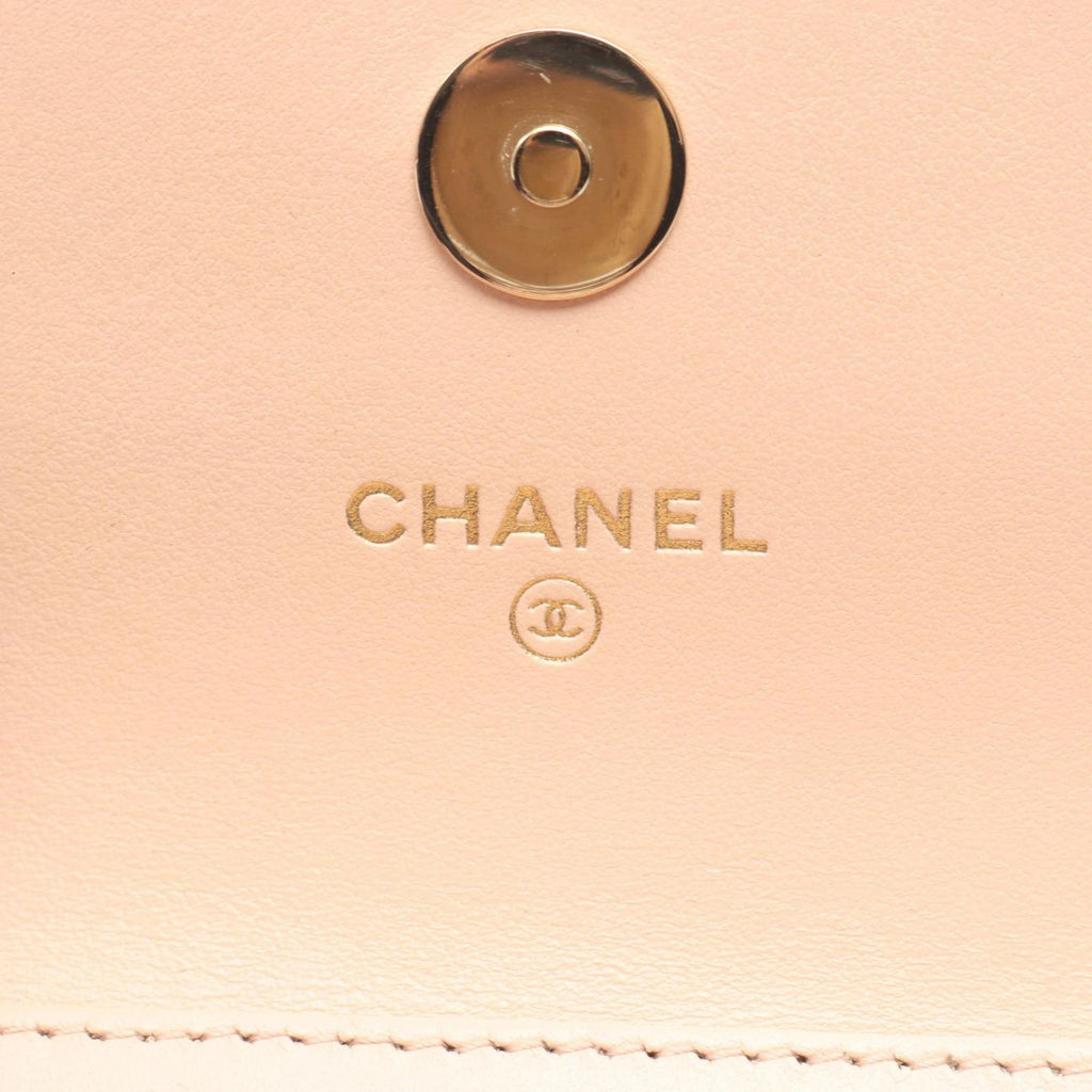Chanel Shoulder Bag Mini Quilted Pink Beige Fu Mini Che Nshoulder — view 4
