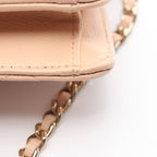 Chanel Shoulder Bag Mini Quilted Pink Beige Fu Mini Che Nshoulder — view 8