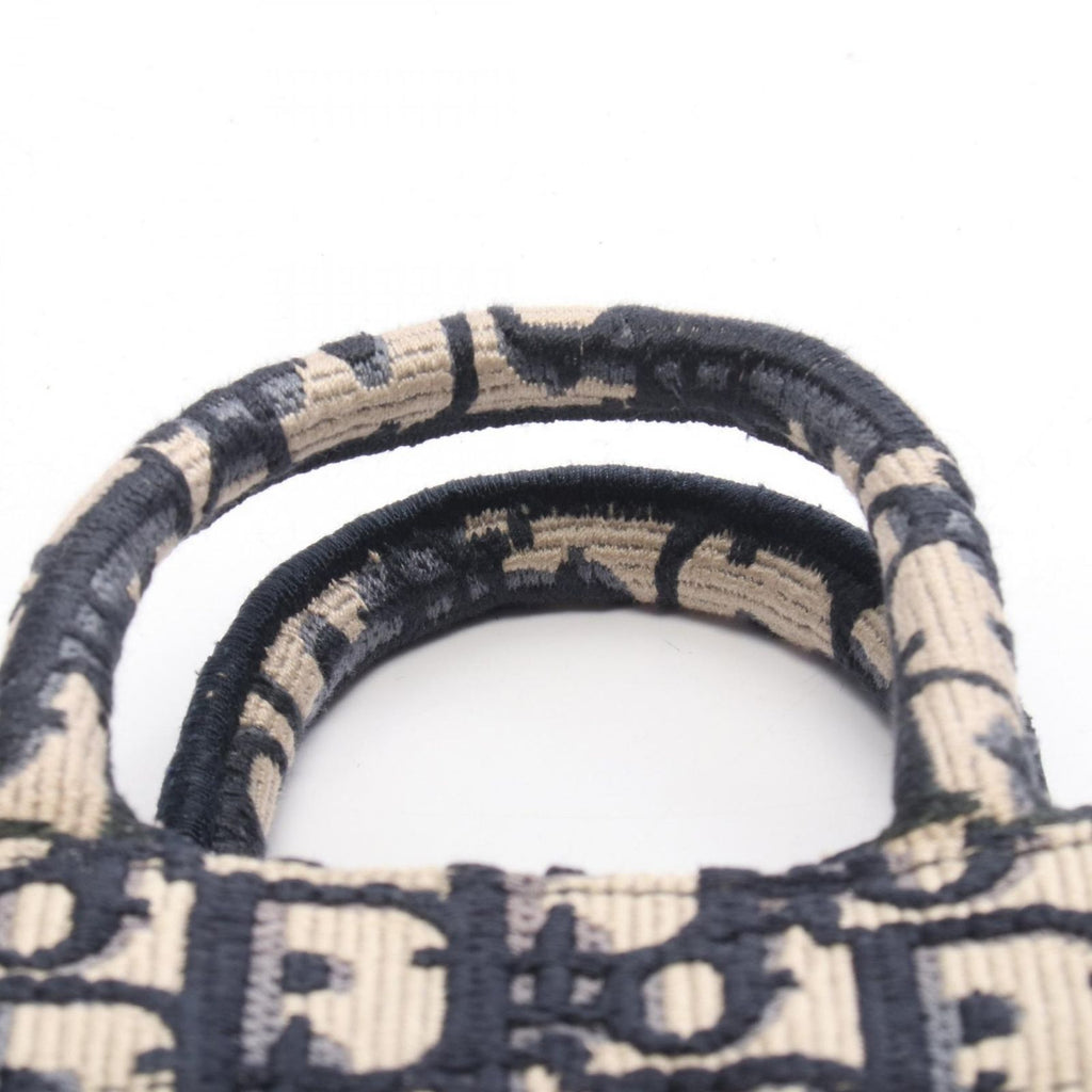 Dior Handbag Book Tote Tikal Mini Phone Oh Breek Navy Canvas Oh Oblique Cook — view 6