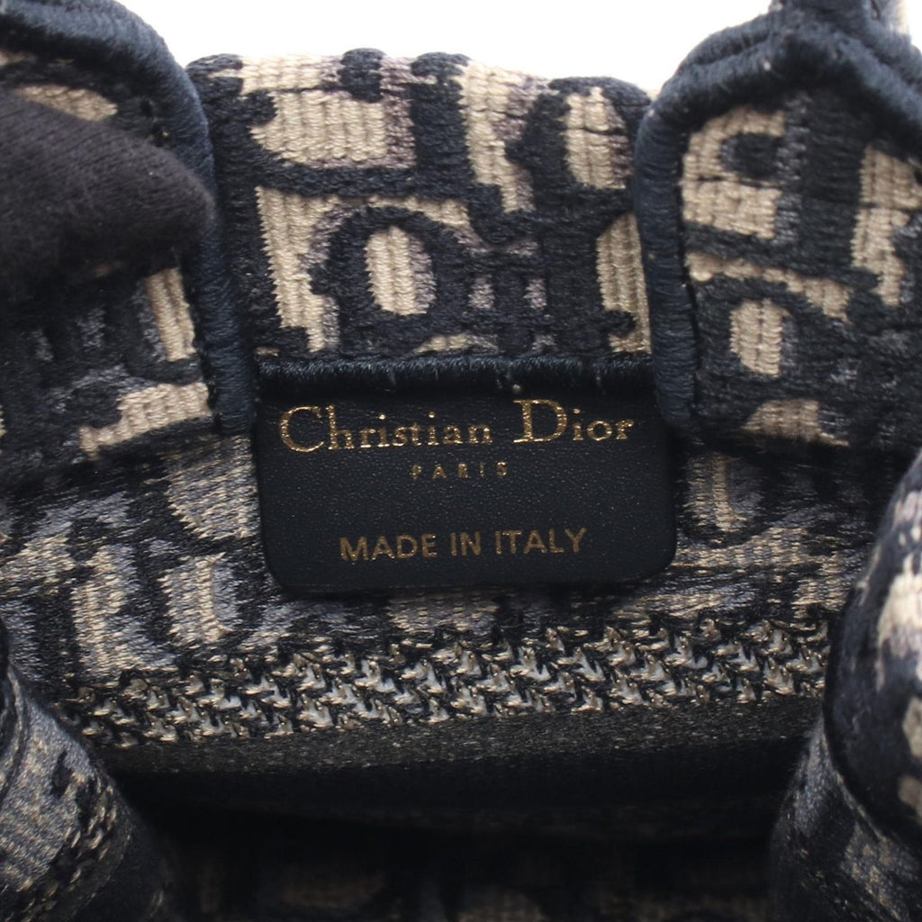 Dior Handbag Book Tote Tikal Mini Phone Oh Breek Navy Canvas Oh Oblique Cook — view 4