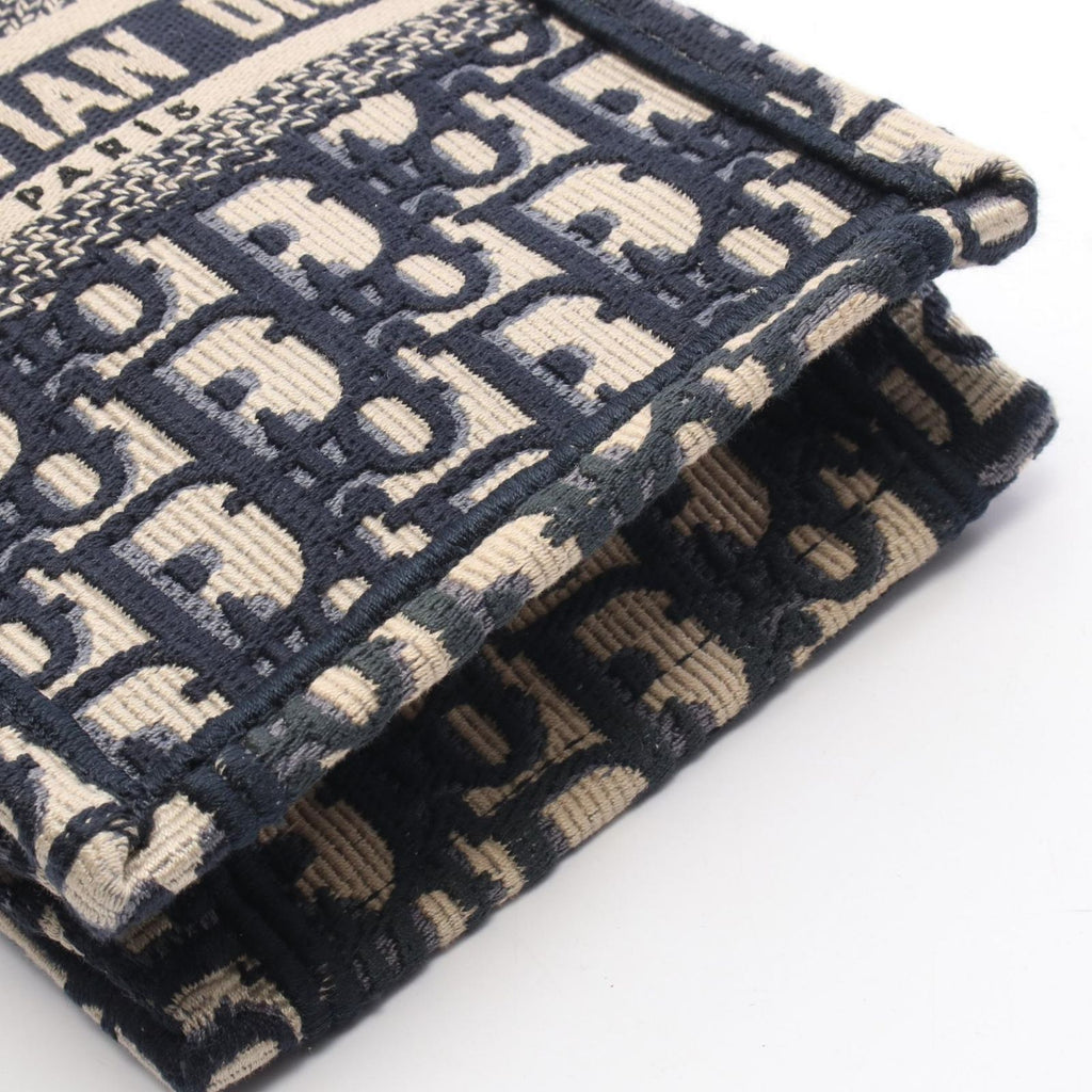 Dior Handbag Book Tote Tikal Mini Phone Oh Breek Navy Canvas Oh Oblique Cook — view 5